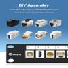 Enmane 12Port Blank Keystone Patch Panel 1U Keystone Patch Panel 10 Inch Shielded Network Patch Panel,Rack Mount with Smart Cable Management view 3