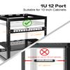 Enmane 12Port Blank Keystone Patch Panel 1U Keystone Patch Panel 10 Inch Shielded Network Patch Panel,Rack Mount with Smart Cable Management view 4