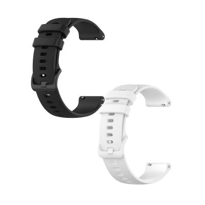 20mm Strap Compatible with Garmin Forerunner 645/645 Music Straps, 2 Pack Soft Silicone Band Sport Replacement Watchbands for Garmin Forerunner 645/645 Music,Men Women (Black+White)