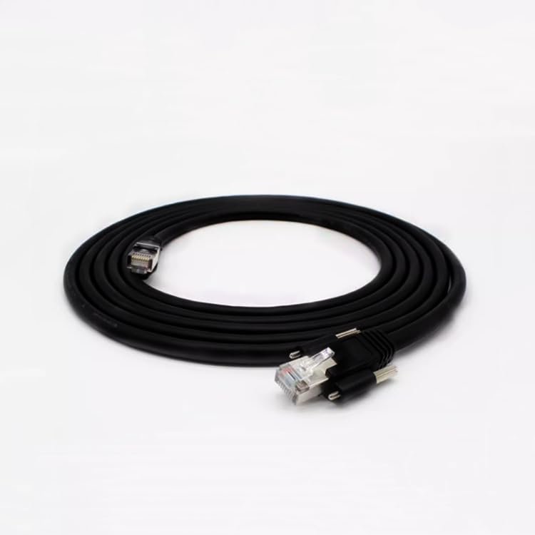 Ultra Flexible Network Cable for Industrial Camera Drag Chain Bend Resistant Tank Chain Cable Flexible Industrial Camera Gigabit Network Cable Black : 5 Meter