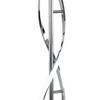 Benjara Jam 29 Inch Table Lamp, LED Light, Round, Accent Metal Base, Chrome and Silver view 2