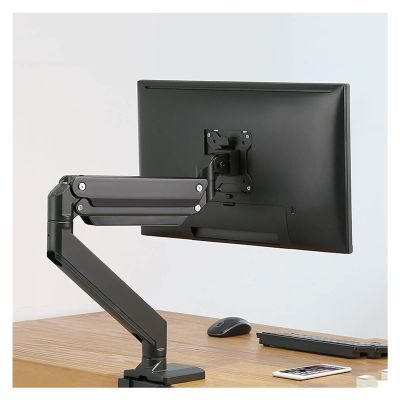 Listed TV Mount Desktop Monitor Stand Arm Single Monitor Desk Mount with Gas Spring for 17``-40''Monitors, Heavy Duty Monitor Stand, Holds Up to 1-15KG Motion TV Bracket (Color : Black)