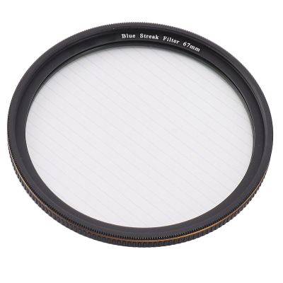 Blue Streak Filter, 49mm to 82mm Blue Streak Special Effects Lens Filter, with a Storage Box, Optical Glass for Camera DSLR Cinematice Video (67mm)
