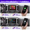 CGOGC Android Car Radio Upgrade Compatible with Wireless Carplay Android Auto for Chevy Silverado GMC Sierra 2014 2015 2016 2017 2018 8core Touch Screen Stereo Bluetooth GPS Navigation Head Unit view 2