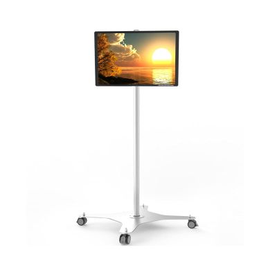 Listed TV Mount Floor-Standing Monitor Stand Mobile Single Monitor Stand Mount with Wheels and Keyboard Tray Height-Adjustable LCD Monitor Stand for 10"-34" Monitor Motion TV Bracket (Size : A)