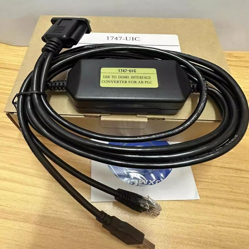 1747-UIC Compatible USB Interface A-B SLC Series PLC Programming Communication Interface Cable, RS232 DH-485 Interface Black 3m