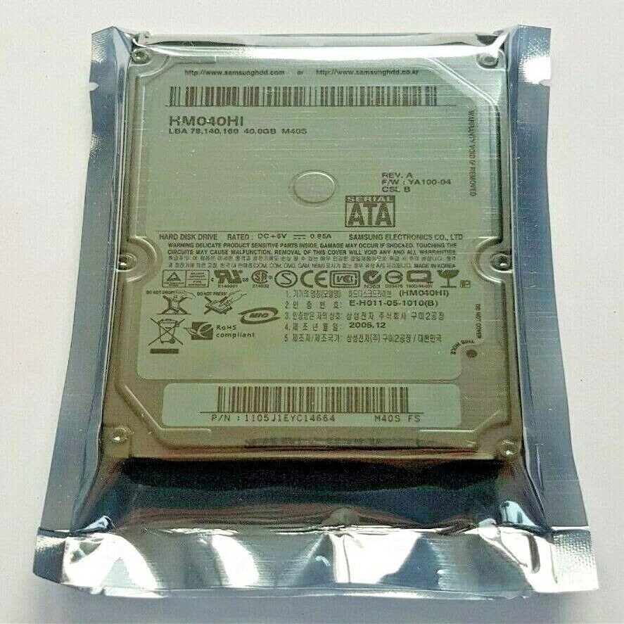 40GB SATA M40S HM040HI 5400rpm 8MB HDD 2.5 Inch Hard Drive