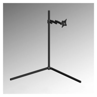 Listed TV Mount 12"-24" Black Single Monitor Mount Stand Mobile Floor Type Monitor Stand Adjustable Floor Monitor Rack with VESA 75x75/100x100, Holds Up to 11lbs Motion TV Bracket (Size : C)