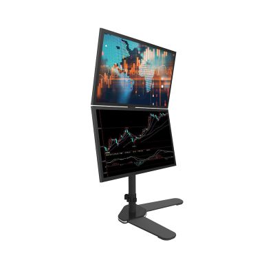 Listed TV Mount Dual LCD Monitor Desk Mount Stand 17"-27" Monitor Mount Stand Up and Down Dual Screen Monitor Mount Arm with 75/100mm VESA, Hold Up to 22 Lbs Motion TV Bracket (Size : B)