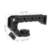 Sunydog Universal Top Handle Camera Top Handgrip with 4 Cold Shoe Mounts ARRI Positiong Hole 1/4in and 3/8in Threaded Holes Compatible with Camera Cage Sports Camera for Vlogging Live Streaming view 2