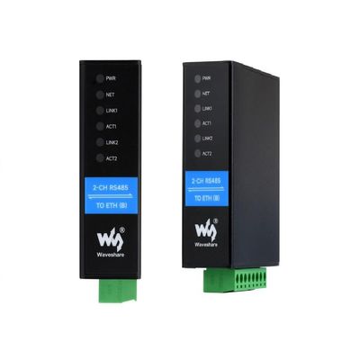 2-Ch RS485 to RJ45 Ethernet Serial Server, Dual Channels RS485 Independent Operation, Dual Ethernet Ports, Bi-Directional Transparent Transmission (2-CH RS485 to ETH (B))