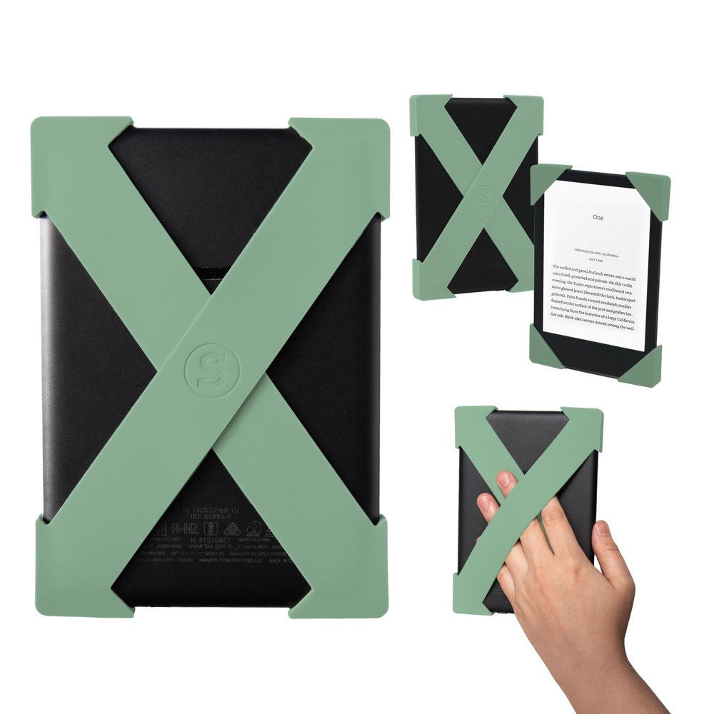 Strapsicle Silicone Hand Strap  Kindle Basic Gen 11 & 12, Kobo Nia  Small  2-Pack  Sage Green  Comfy Alternative to Case or Cover