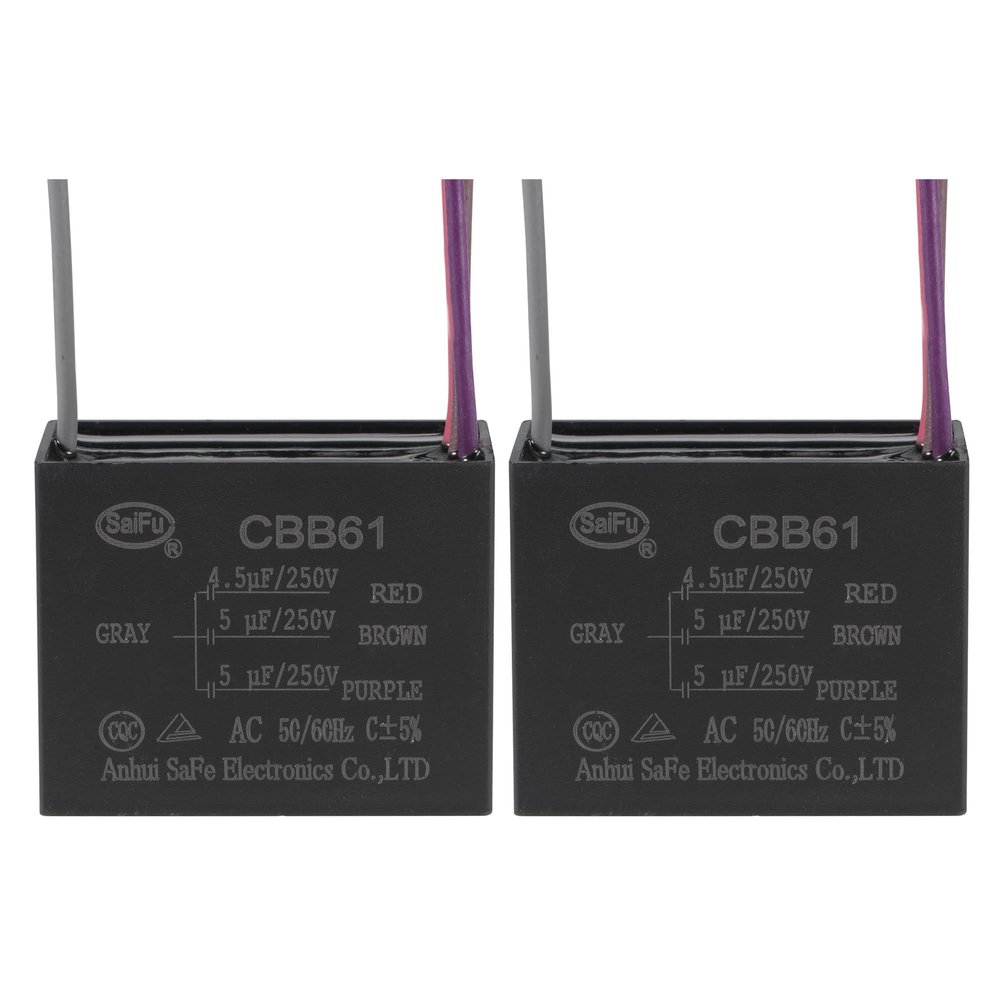 GAJUST 2Pcs Ceiling Fan Capacitor CBB61, Metallized Polypropylene Film Capacitor Great for Fans Pumps Motors Running