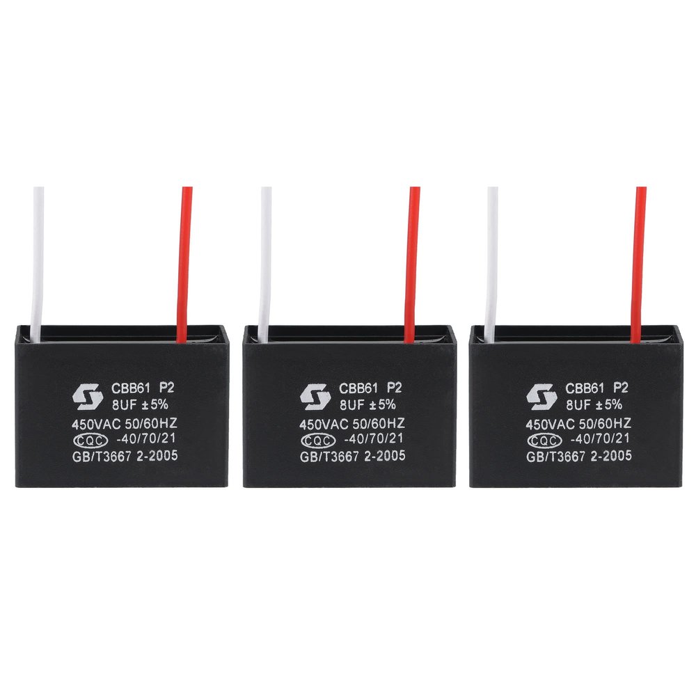 GAJUST 3Pcs Ceiling Fan Capacitor CBB61, Metallized Polypropylene Film Capacitor Great for Fans Pumps Motors Running