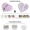 40 Pcs Cable Holder Cord Clips, Adhesive Wire Cord Holder Heart Cable Organizer Clips for Desk, Home, Office, Car, Nightstand (Pink Blue Green Purple) view 2