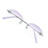 VisionGlobal Metal Readers for men/women Blue Light Blocking,Hand-set Diamond Fashion Square Glasses (Purple Purple, 4.00 Magnification) view 1