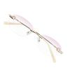 VisionGlobal Metal Readers for men/women Blue Light Blocking,Hand-set Diamond Fashion Square Glasses (Champagne Pink, 2.50 Magnification) view 1