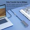 JORINDO 2 pcs Type-C Female AdapterUSB C doule Jack Female to Female Data line Extension Converter20GBps 100W PD Coupler for Connecting Two Type C Cable(Female to Female) view 3