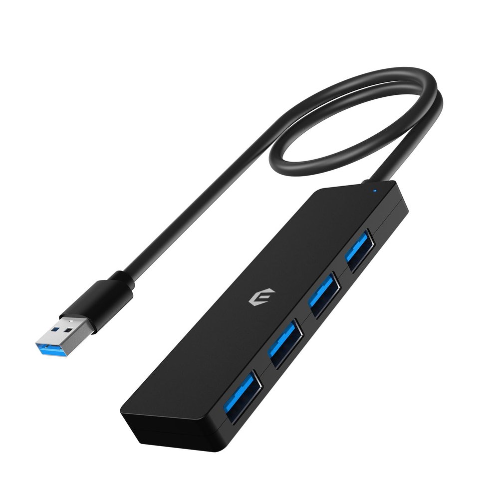 Tymyp USB Hub, 4-Port USB 3.0 Hub, USB Splitter for Laptop, Xbox, Flash Drive, Hard Drive, Gaming Console, Printer, Camera, Keyboard, Mouse, and More