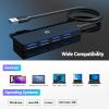 Tymyp USB Hub, 4-Port USB 3.0 Hub, USB Splitter for Laptop, Xbox, Flash Drive, Hard Drive, Gaming Console, Printer, Camera, Keyboard, Mouse, and More view 3
