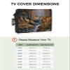 Outdoor TV Cover 70 to 75 Inches, Deer in Sunset Forest Waterproof and Weatherproof TV Cover with Remote Control Pocket, Flat Screen TV Cover Protector for Outside TV view 2