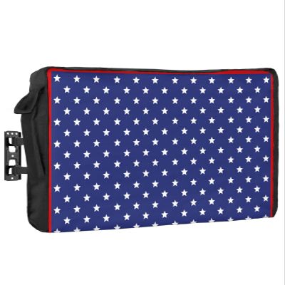 Outdoor TV Cover 48 to 50 Inches, Independence Day America Pentagram Blue Texture Waterproof and Weatherproof TV Cover with Remote Control Pocket, Flat Screen TV Cover Protector for Outside TV