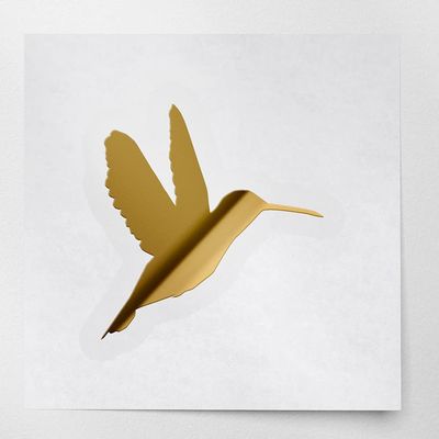 Decal Stickers of Bird (Metallic Gold) (Set of 2) Luxury Weatherproof Vinyl Decal Stickers for Laptop Desktop Smartphone Car Dirt Bike Wall Room Mason Jar Bathtub - ANDVER1e56953GO_1123