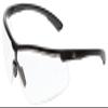 MCR Safety KD710PF Klondike KD7 Extremely Low Profile and Lightweight Design Safety Glasses, Black/Gray Temples, Clear MAX6 Anti-Fog Lens view 1