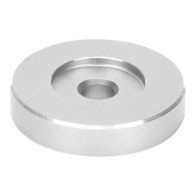 Aluminum 45 RPM Record Adapter for Turntable RPM Record Player, Diameter 38mm Height 8mm, Conversion Sheet Clamp Adapter for Most Large Hole Records(Silver)