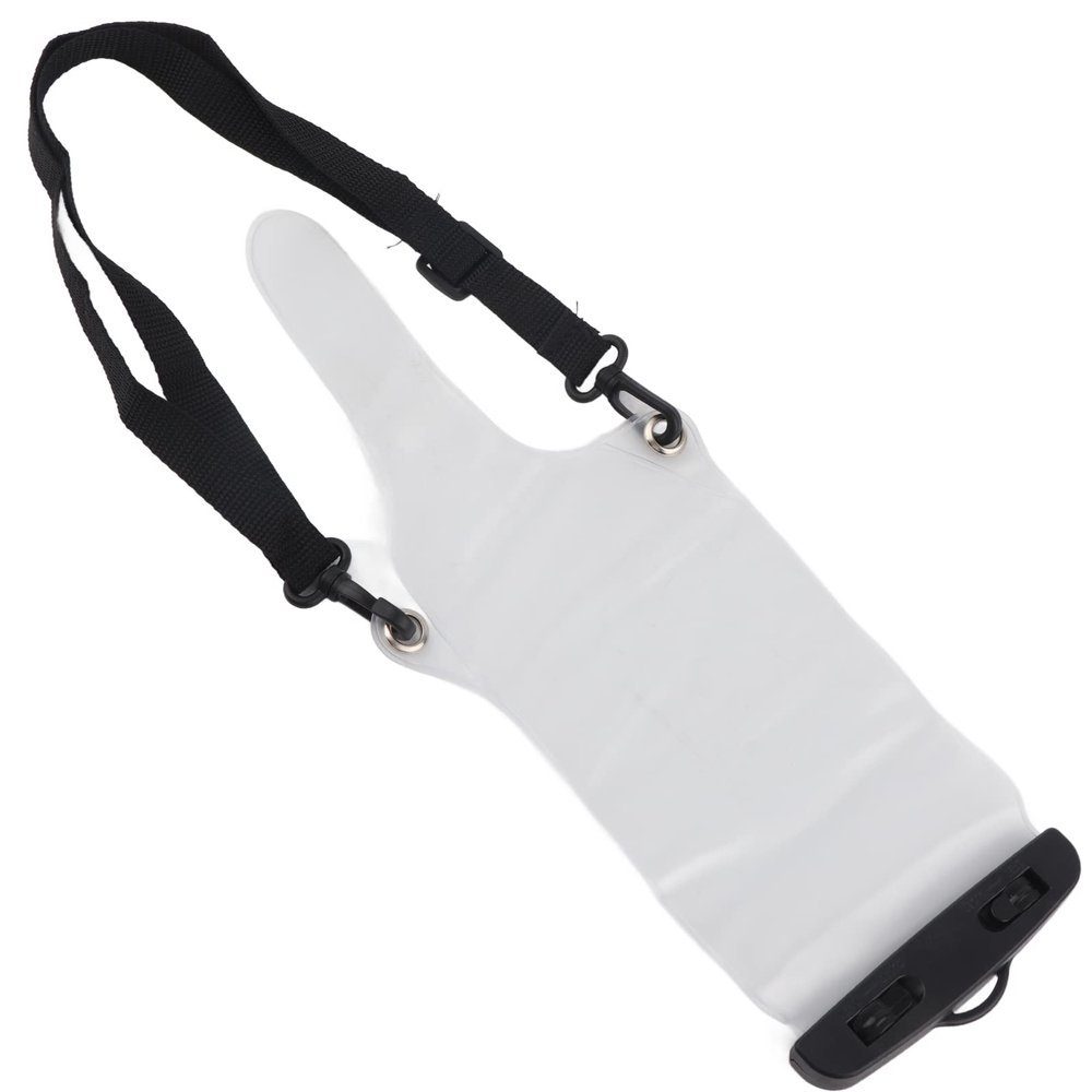 flexman Universal Walkie Talkie Waterproof Protective Bag with Strap, 18x12cm Transparent Walkie Talkie Outdoor Carry Bag Pouch for Cycling, Mountaineering, Water Play