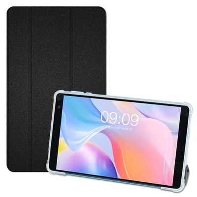 AKNICI Case for ALLDOCUBE iPlay 50 Mini Lite/TECLAST P80T 8 Inch Tablet, Ultra Slim PU Leather Protective Cover Case Folding Trifold Stand Soft TPU Back Shell, Black