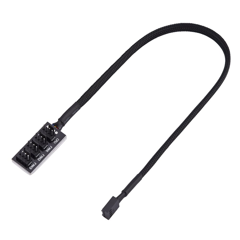 4 Pin PWM PC Fan Hub Power Supply Cable, 4 Pin Male for CPU Fan PC Fans Hub, 4 Pin PWM Fan Hub for Computer Case 4 Pin and 3 Pin Cooling Fans