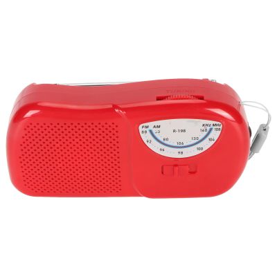 Portable FM AM Radio with High Sensitivity Built in Speaker, Telescopic Antenna for Clear Sound, Vintage Design (Red)