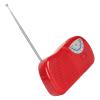 Portable FM AM Radio with High Sensitivity Built in Speaker, Telescopic Antenna for Clear Sound, Vintage Design (Red) view 4