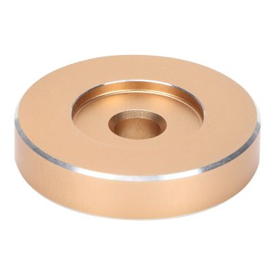 Aluminum 45 RPM Record Adapter for Turntable RPM Record Player, Diameter 38mm Height 8mm, Conversion Sheet Clamp Adapter for Most Large Hole Records(Golden)