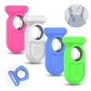 [4-Pack] Silicone Case for Galaxy Smart Tag 2, Hidden Pin SmartTag 2 Holder All-Round Protection Galaxy Smart Tag 2 Case for Dog Collar Luggage Clothes Kids Elder (White/Blue/Green/Rose Red) view 1