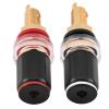 flexman 2Pcs Binding Post Banana Jacks, 2.36inch Insulated No Welding Brass and Copper Speaker Binding Post, Banana Plug Socket Connector for 4mm Banana Plugs, Spade Terminals, Bare Wire, Speaker view 2