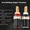flexman 2Pcs Binding Post Banana Jacks, 2.36inch Insulated No Welding Brass and Copper Speaker Binding Post, Banana Plug Socket Connector for 4mm Banana Plugs, Spade Terminals, Bare Wire, Speaker view 4