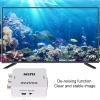 480P TV Set Top Box Converter, Mini de Noising Composite AV to VGA Adapter Plug and Play TV Set Top Box Audio Video Converter with USB Cable view 2