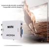 480P TV Set Top Box Converter, Mini de Noising Composite AV to VGA Adapter Plug and Play TV Set Top Box Audio Video Converter with USB Cable view 3