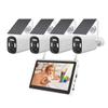 4MP Solar Power Security Camera System with NVR Monitor, Outdoor Wireless WiFi Solar Engry Surveillance Camera Kit with Color Night Vision, Two Way Audio, Motion Detection view 1