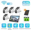 4MP Solar Power Security Camera System with NVR Monitor, Outdoor Wireless WiFi Solar Engry Surveillance Camera Kit with Color Night Vision, Two Way Audio, Motion Detection view 2