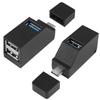 HATMINI USB C to USB Adapter,3Port USB C Hub Adapter 2 Pcs 90 Degree USB Hub Splitter 1 USB 3.0 and 2 USB 2.0 Port Portable Powered Data for Connecting Mobile Hard Disk, U Disk, Camera, Mouse,etc view 1