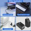 HATMINI USB C to USB Adapter,3Port USB C Hub Adapter 2 Pcs 90 Degree USB Hub Splitter 1 USB 3.0 and 2 USB 2.0 Port Portable Powered Data for Connecting Mobile Hard Disk, U Disk, Camera, Mouse,etc view 4