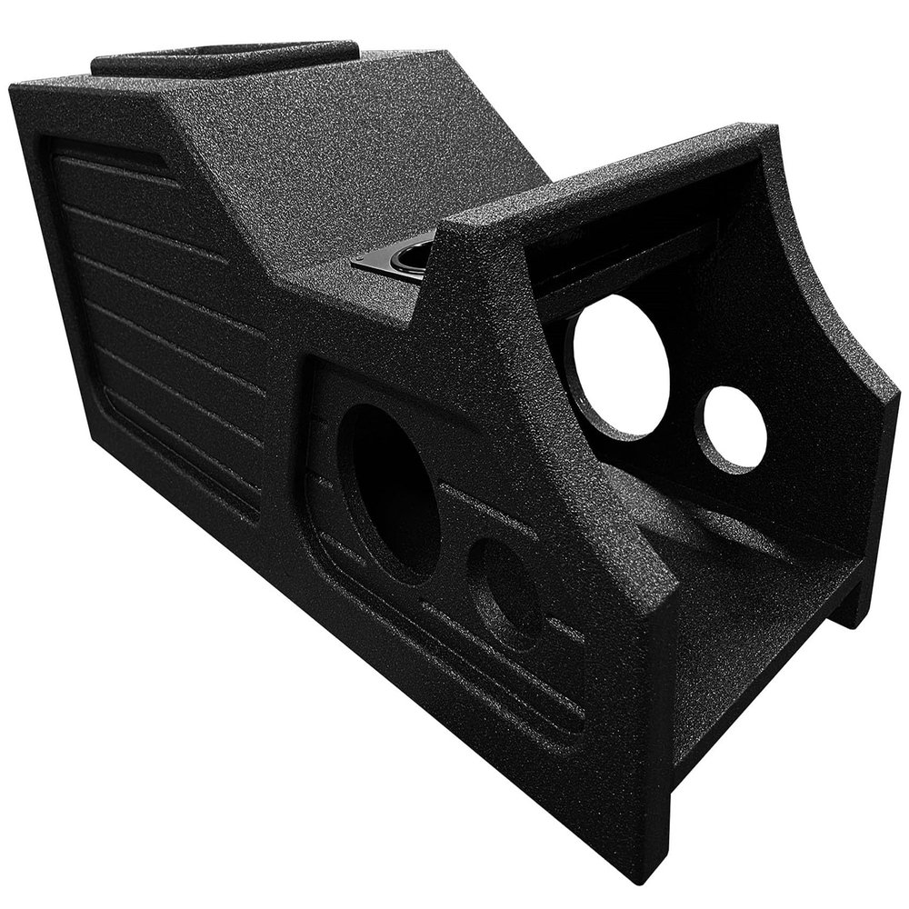 Rockville REC136 12" Center Console Subwoofer Box, Vented, 2.05 Cu Ft, Bed Liner Finish, Precision MDF, for 2007-2013 Chevy/GM Crew Cab Audio Enthusiasts