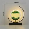 Fodalob Creative Moving Sand Art Picture Ornaments, Semi-Circular Simple Desk Bedroom Bedside Led Lamp- Green Sandscape - Gift (Color : Touch Switch) view 2