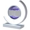 Fodalob Creative Quicksand Painting Ornaments, Semi-Circular Simple Desk Bedroom Bedside Plug-in Lamp Gift (Color : Purple, Size : Touch) view 1