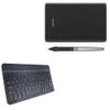 BoxWave Keyboard Compatible with Huion Inspiroy H420X - SlimKeys Bluetooth Keyboard, Portable Thin with Chiclet-Style Keys - Jet Black view 1