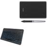 BoxWave Keyboard Compatible with Huion Inspiroy H420X - SlimKeys Bluetooth Keyboard - with Backlight, Portable Slim LED 7 Colors - Jet Black view 1