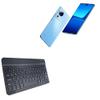 BoxWave Keyboard Compatible with Xiaomi Civi 3 - SlimKeys Bluetooth Keyboard, Portable Thin with Chiclet-Style Keys - Jet Black view 1